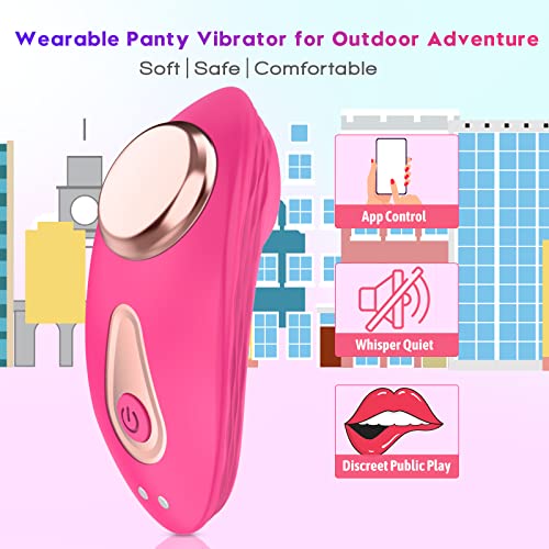 App & Remote Control Wearable Vibrator Vibrating Panties With Magnetic Clip, Silicone Clitoral Vagina Stimulator Clit Nipple Teaser Adult Toy With 10 Vibration For Women Couple And Beginners #TOP2