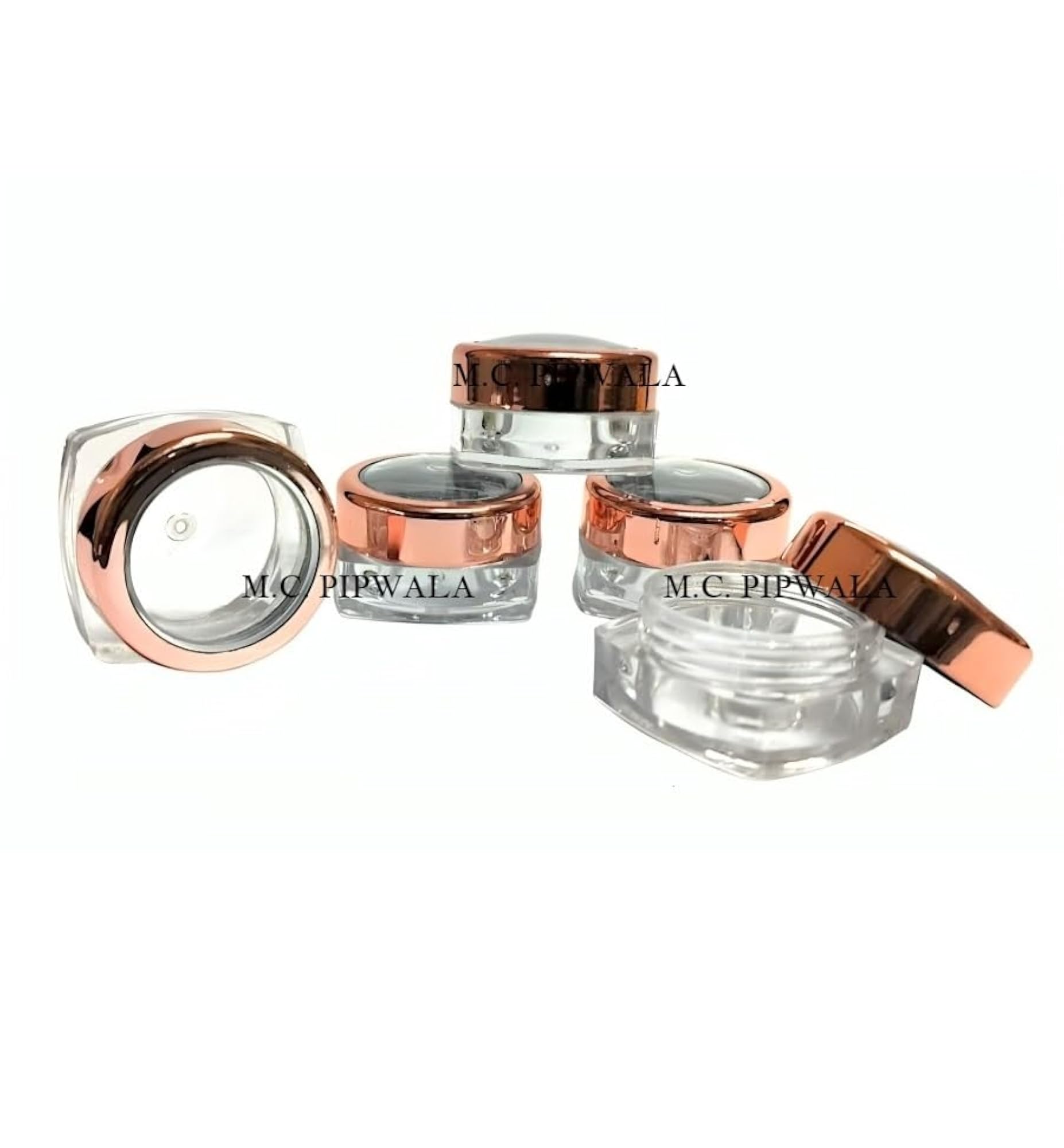 15 gm Square P.S. Golden Container with Cap