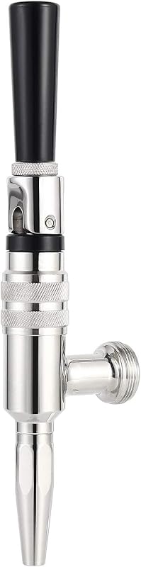 Stout Beer Coffee Faucet 304 Stainless Steel Keg Beer Tap | For Cold Brew Coffee & Nitro Beer, Beer Faucet Homebrew Kegerator Tower Tap with Standard Black Plastic Tap Handle
