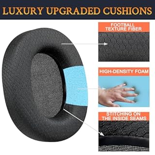 SOULWIT Mousse Coussin Coussinets pour SteelSeries Arctis 1/3/5/Arctis 7/7+/7P/7P+/7X/7X+/9/9X/Pro/Prime (Ne Convient Pas à l’Arctis Nova) Casque, Coussinets avec Mousse d'isolation phonique