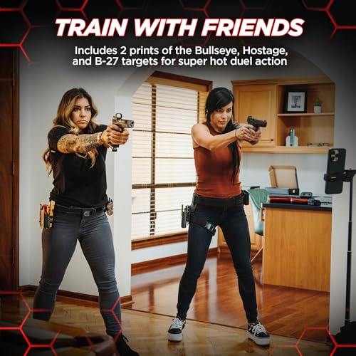 Image of Mantis Laser Academy Smart Targets | 15 Dry Fire Laser Targets for Target Practice & Dry Fire Training | Automatic Detection & Scoring with the Laser Academy App