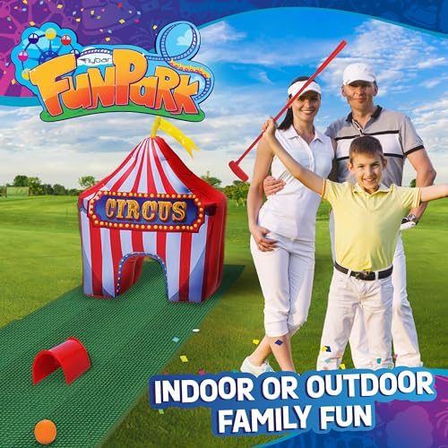 image for Flybar FunPark Inflatable Mini Golf Set – 13-Piece Course with Adjus