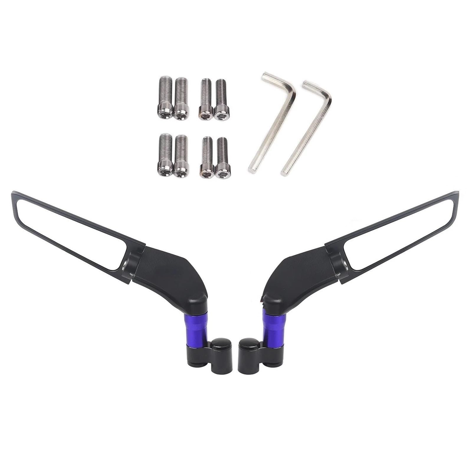 Espejos giratorios moto Aprilia SR GT 200 evita vibraciones con espejo de manillar azul grande