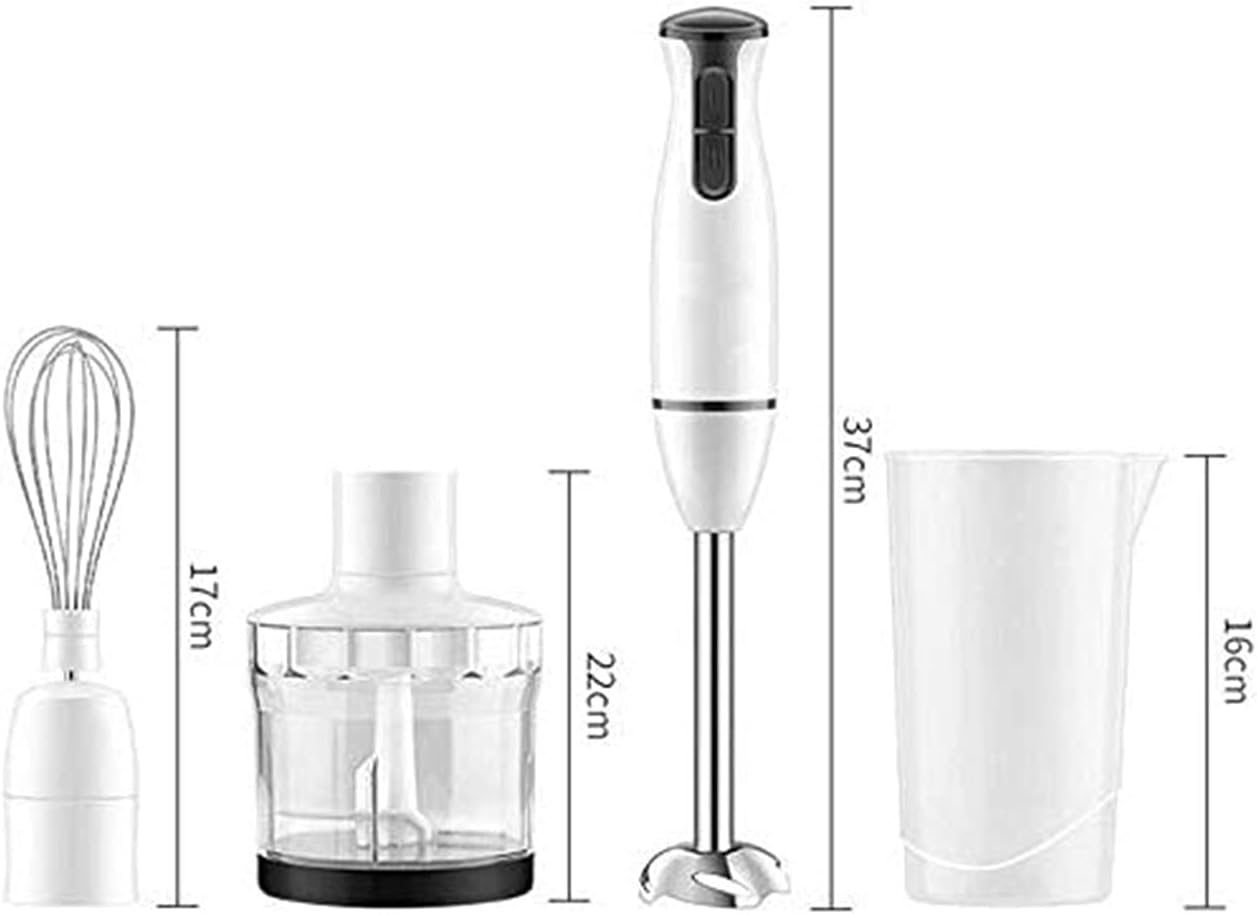 450W Immersion Hand Blender,4-in-1 Stainless Steel Stick Blender, 2 Speed, Includes Mixing Beaker/Whisk Attachment/Milk Frother, BPA-Free