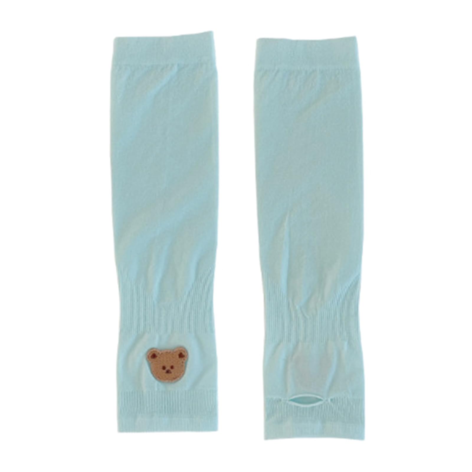 Armstulpen für Kinder (4–10 Jahre), Sonnenschutzärmel für Sport, rutschfest, UV-Ärmel, kühlende Abdeckung, für Jungen und Mädchen, Blauer Bär, One size