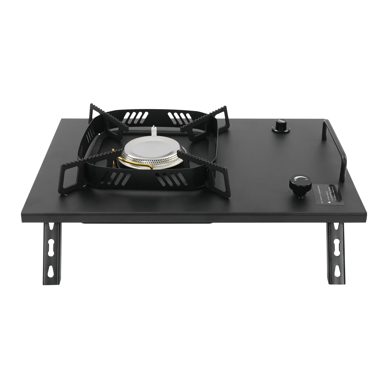 Fornello a gas da campeggio da 2700 W, pieghevole, in acciaio inox 304, con accensione piezoelettrica e paravento, fornello a gas portatile, fornello a gas per bombola di gas, fornello da tavolo per