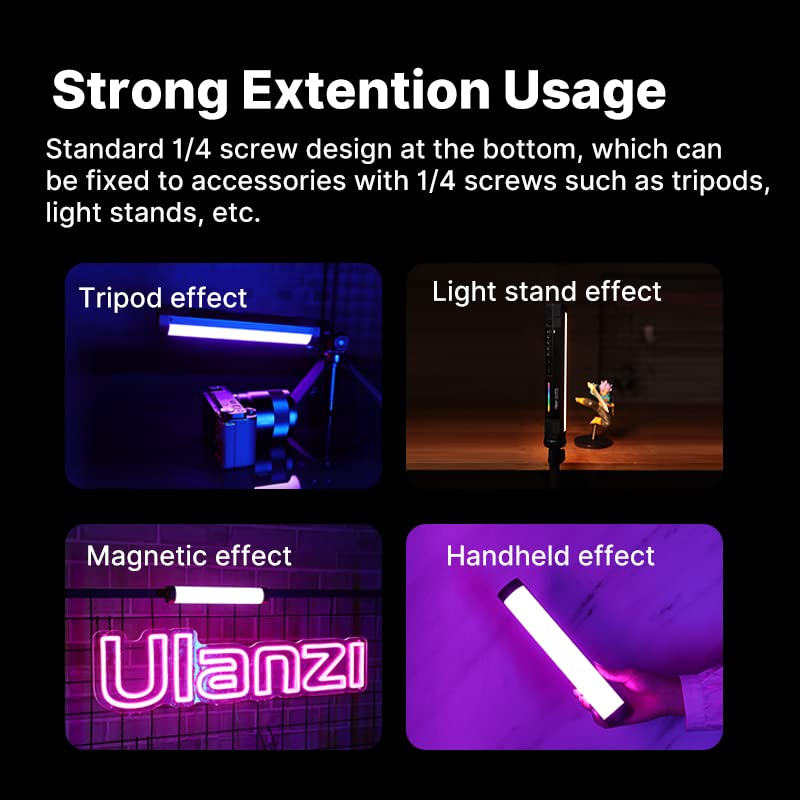 Amazon | HIFFIN ULANZI VL110 磁気RGBチューブライト、24cmライト