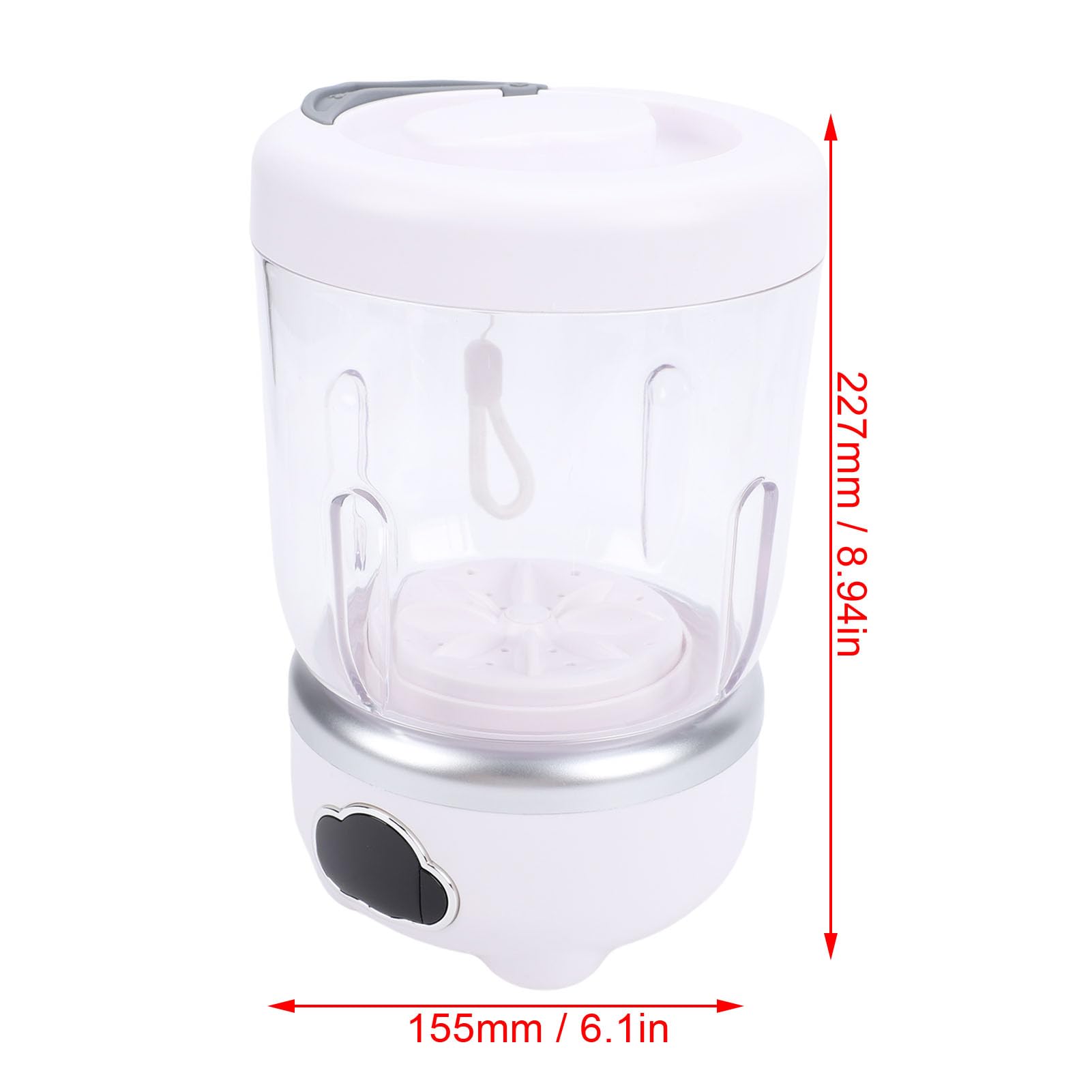 Qcwwy Mini Lavadora de Ropa Interior Lavadora de Ropa Interior 3 Modos Rotación de Alta Velocidad de 360 ​​​​° Plegable 1.6L Mini de Inalámbrica Portátil para Calcetines Sujetadores Delicados en