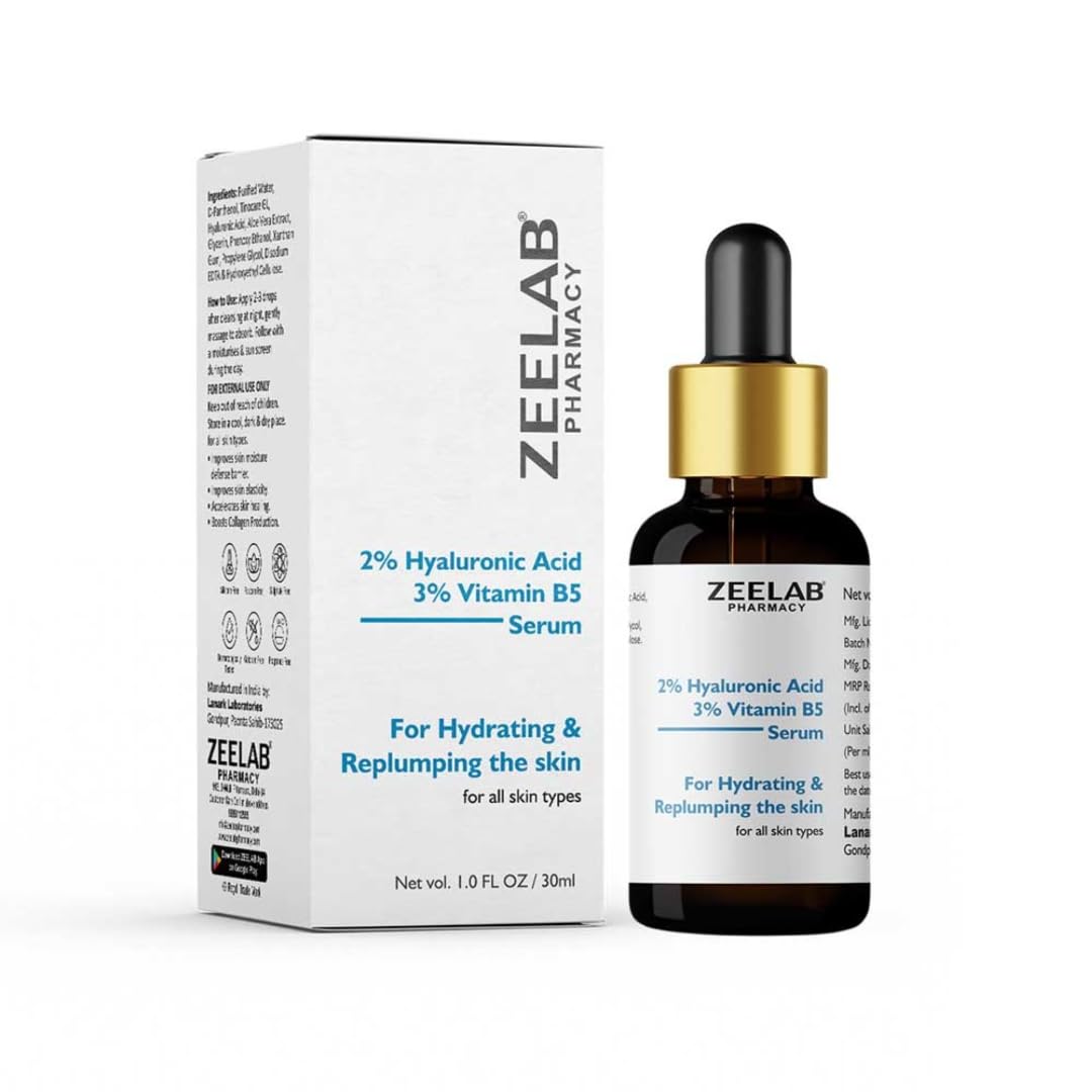 Zeelab 2% Hyaluronic Acid + 3% Vitamin B5 Face Serum – Deep