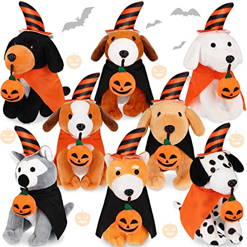 8 Pieces Plush Pets 5 Inch Stuffed Animals Bulk Assorted Cute Stuffed Pet Animal Plush Toys Small Plush Animals For Kids Halloween School Classroom Animal Themed Party Supplies Decors (Sitting Dog) #TOP11