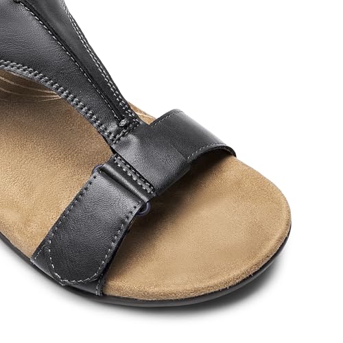 DREAM PAIRS Womens Sandals Arch Support T-Strap Orthopedic Flat Sandals Comfortable Summer Shoes,Size 8,Grey,DWUMFS2508 by DREAM PAIRS - Used condition - Image 9