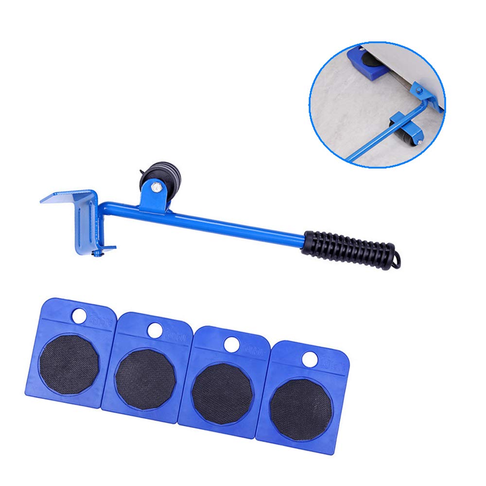 Y-nut Furniture Moving Roller Set Moving Device Portable Heavy Lifting Device Furniture Moving Device Mover Transport Set, 5 Pieces,Lifting Tool, Heavy Lifting and Gliding Lever System