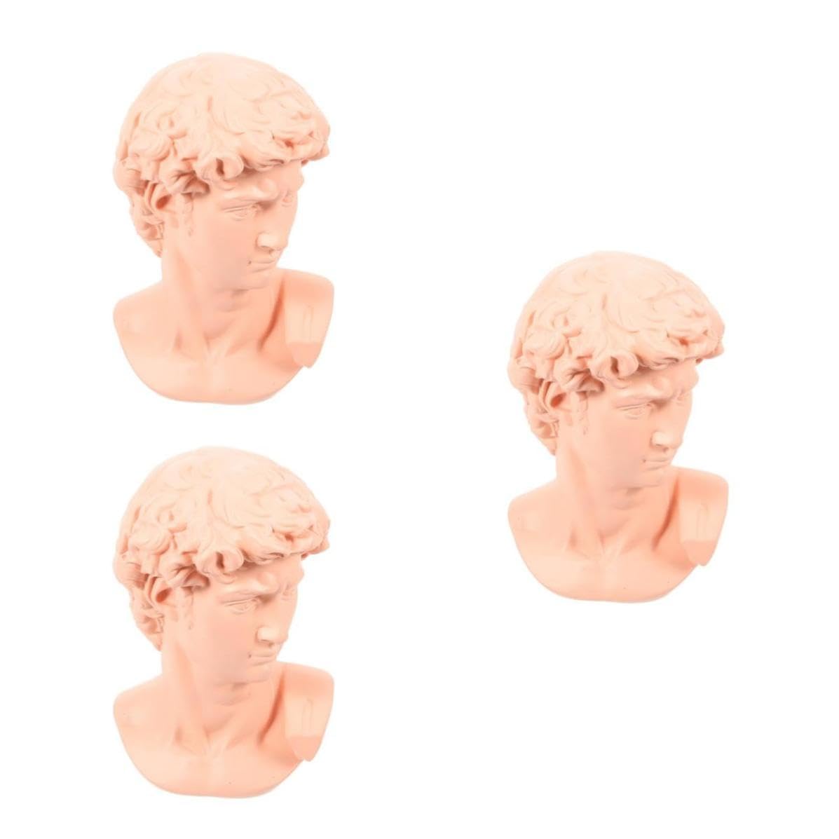 BESPORTBLE 3 Piezas Estatua de Resina David Cabeza Rosa para Oficina y