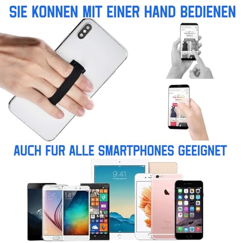 3 Stück Premium Smartphone Fingerhalter Handy Halter, Einhandbedienung Handy Halter Fingerhalter Griff Halter, Selfie Handy Halter Selbstklebender Handy Griff