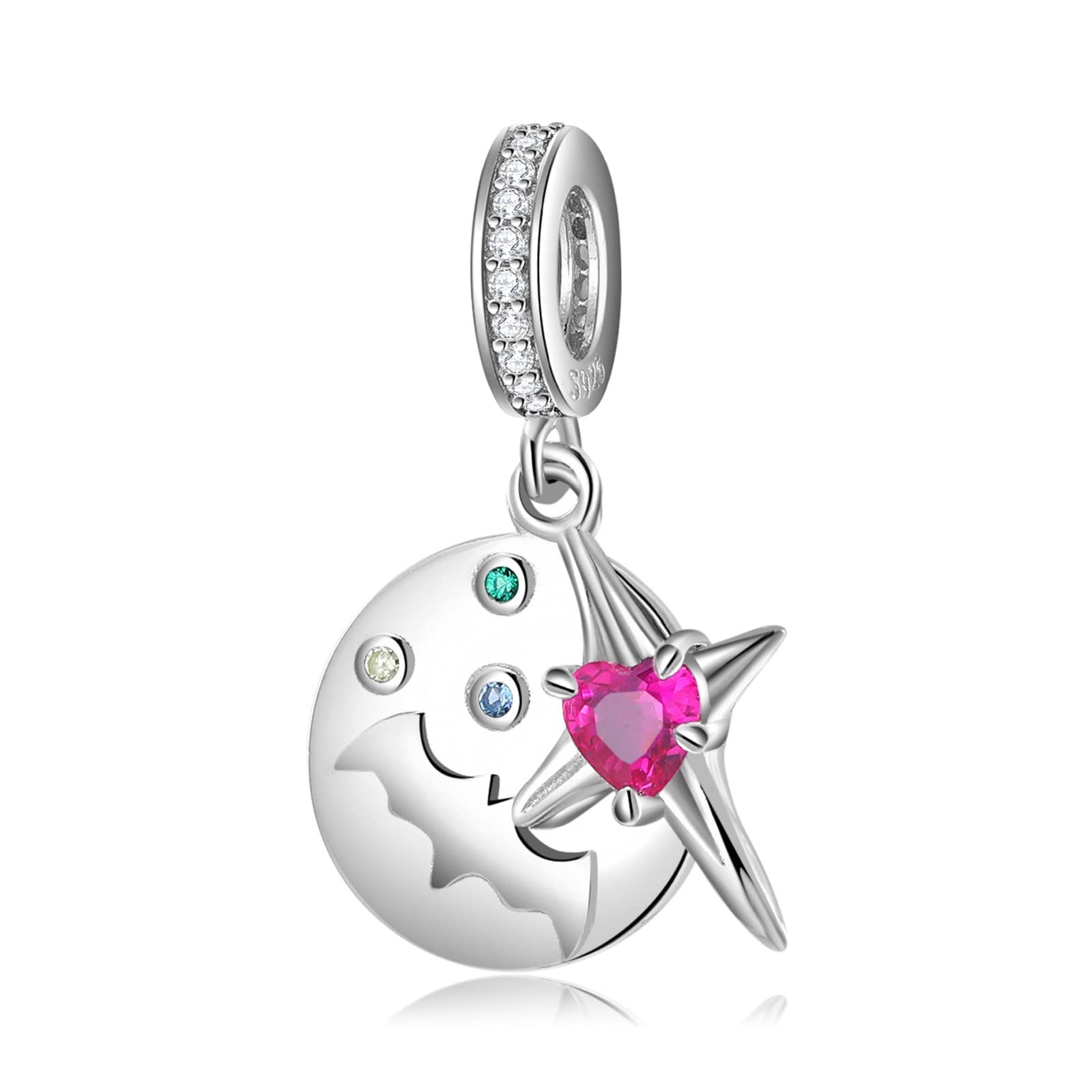 Dijes de murciélagos y cruces de plata de ley 925 hechos a mano para pulseras y collares.