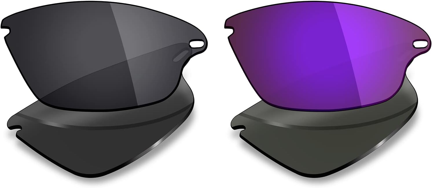 Mryok 2 Pair Polarized Replacement Lenses for Oakley Fast Jacket Sunglass - Options