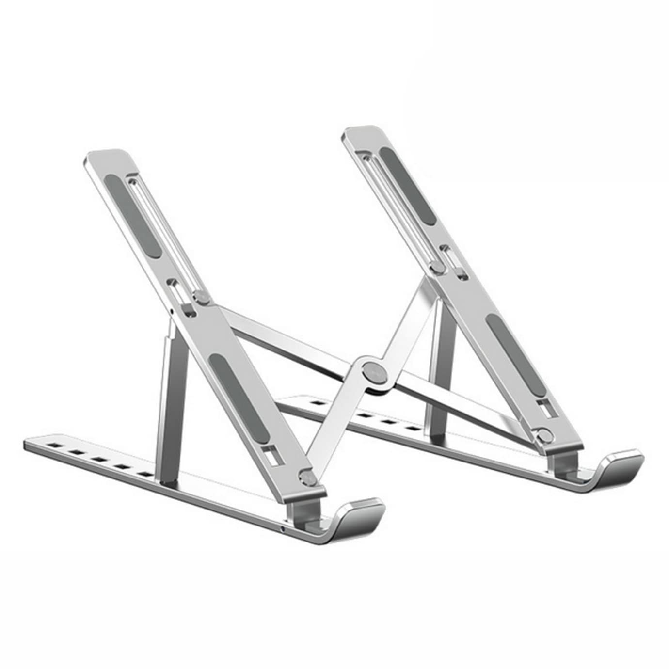 Jixik Portable Laptop Stand Holder Aluminum Tablet Stand Foldable Laptop Bracket Computer Tablet Stand PC Holder Support Notebook (White)