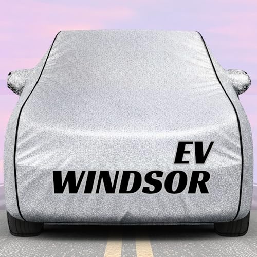 Image of Kings of Cover New Silver 100% Waterproof MG Windsor EV Car Cover | Polyester Car Body Cover for Rain & Sun | UV Protection, Dustproof, Scratch Resistant, Windproof, Heat Resistant, Custom Fit
