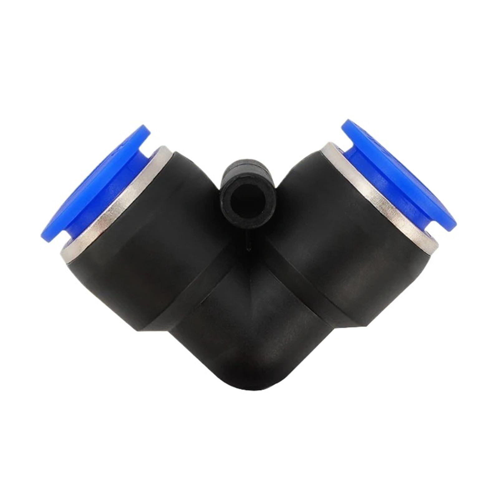 100 tubos de manguera PV de 4 mm, 6 mm, 8 mm, 10 mm, 12 mm, 2 vías, codo de 90 grados, plástico neumático, conector de ajuste rápido (100 piezas PV-8)