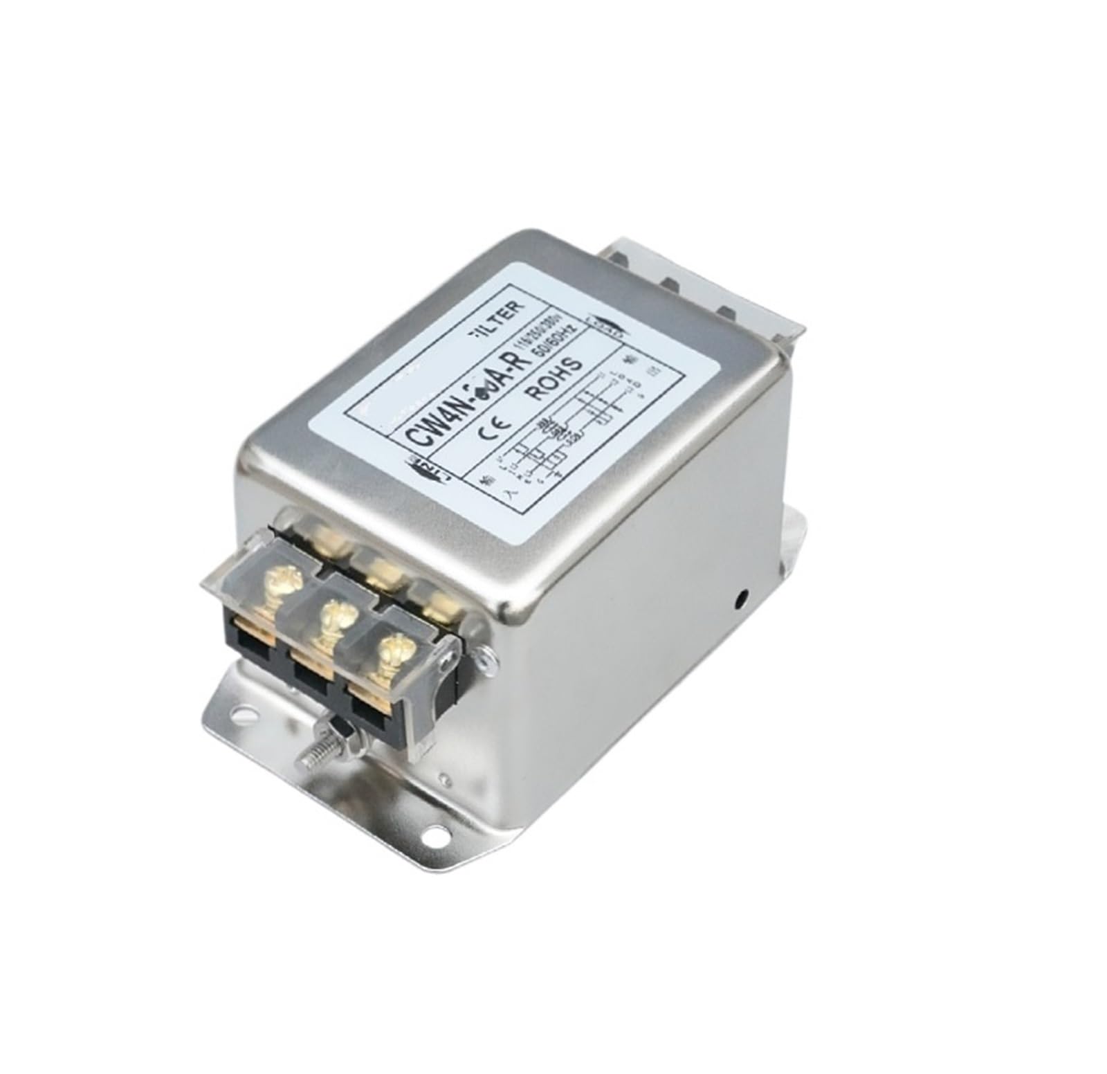 CAAUYXZW CW4N-6A/10A/20A/30A-R Terminal block three-phase three-wire 380V power filter AC anti-interference(CW4N-20A-R)