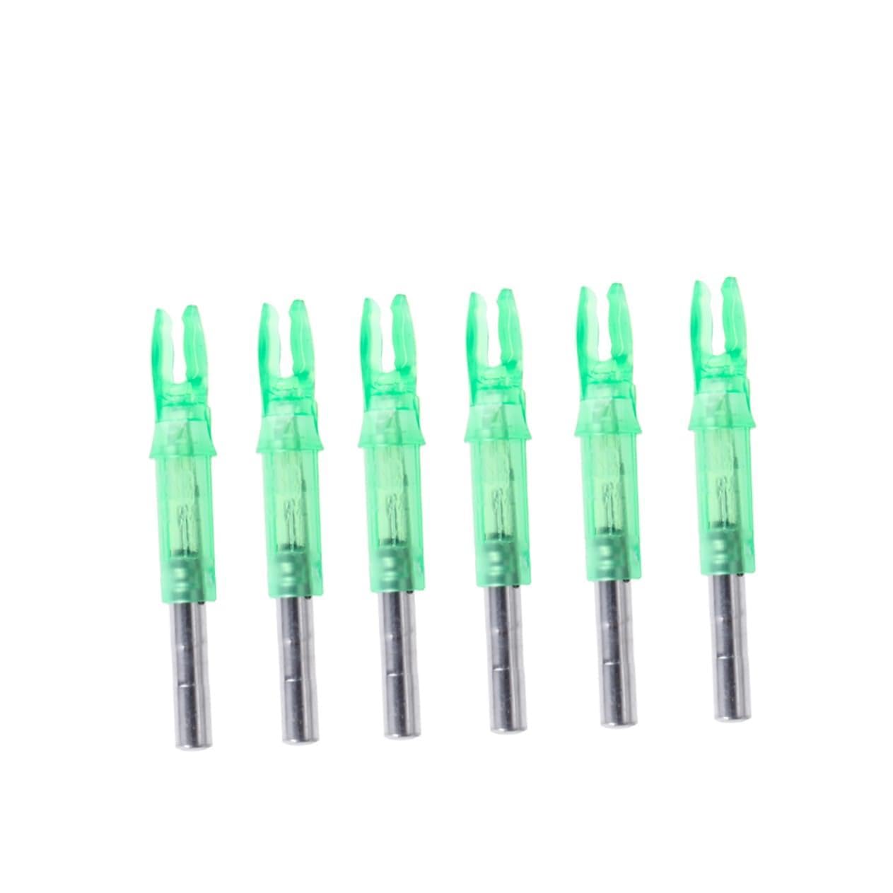 YARNOW Led Arrow Nocks 12 Pack for Archery Nocks Light up Tails Waterproof Bow Accessories Fit 6.2mm Arrow Shafts