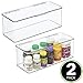 mDesign Juego de 2 cajas organizadoras para baño – Práctica caja con...