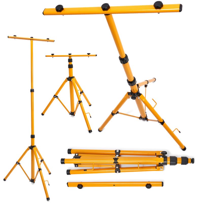 Double trépied pour projecteur halogène 1,6 m Jaune