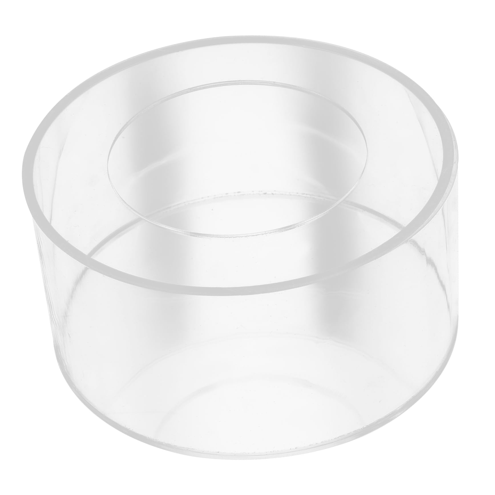 SECFOU Alzatina per Torte Rotonda in Acrilico Coperchio, 1 Pz | Riutilizzabile e Lavabile, Design Semplice Decorativo, per Compleanni e Matrimoni