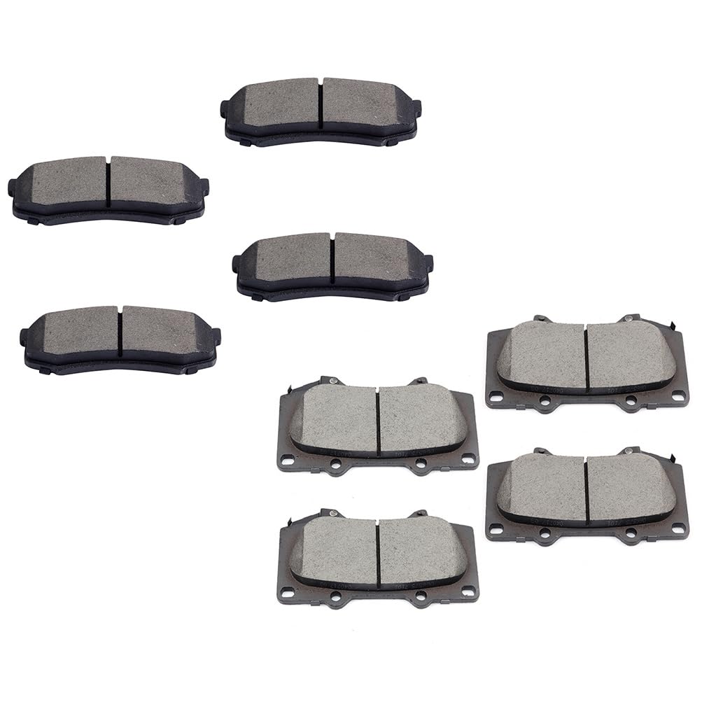 cciyu D976 D606 Brake Pads w/Hardware Front Rear Disc Brake Pad Set