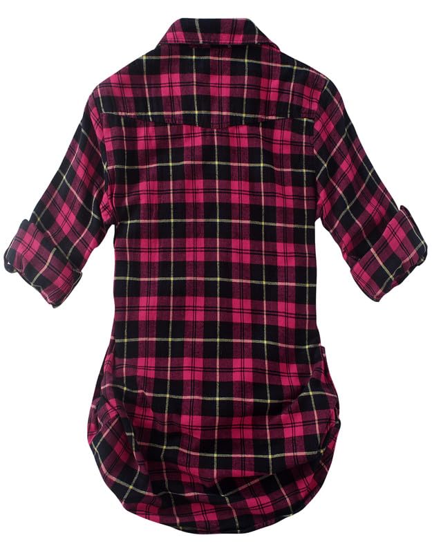 Image of Match Women's Long Sleeve Plaid Flannel Shirt #2021