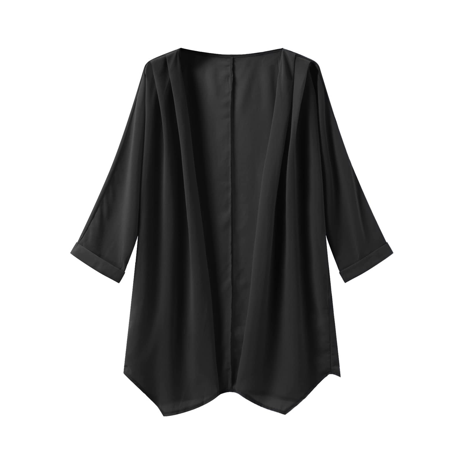 ZZSRJ Coperchio di Costumi da Bagno da Donna su Una Gonna da Spiaggia in Bikini Casual Trasparente Kimono Cardigan Shawl da Bagno Cover up (Color : White, Dimensione : S)