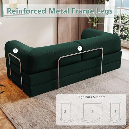 Image of Modular Sectional Sofa Couches L-Shape Couch 3 Seat Modular Sofa Memory Foam Sectional Couches for Living Room (Matte Black, 79 inch+SofaBed)