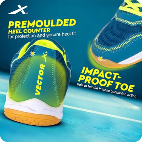 Image of Vector X Xplode 7.0 Badminton Shoes for Men| Non-Marking Shoe | EVA /Phylon Rubber Sole | Synthetic Upper | Anti Slip |Badminton| Table Tennis | Court Shoes