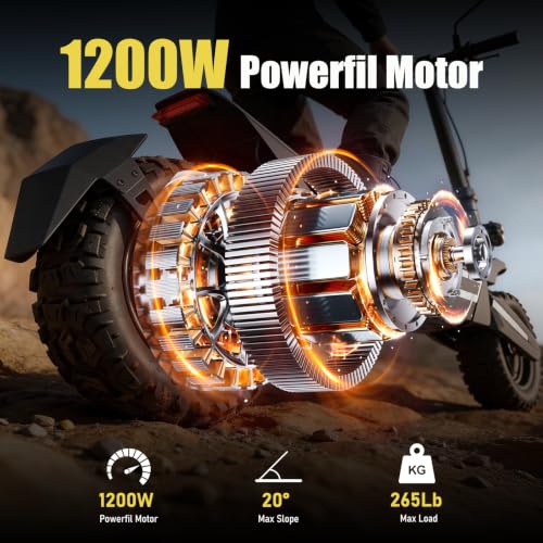 Image of Electric Scooter for Adults, 1200W Motor, 48V 18.2Ah Long Range, J2 MAX