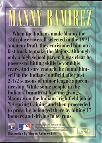 Amazon.com: 1995 Fleer Pro-Visions #6 Manny Ramirez MLB Baseball