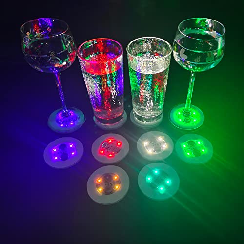 Austuff Led Coaster, 25 Pack Light Up Coasters For Drinks, Liquor Bottle Light Stickers Coasters, Flash Light Up Bar Coaster For Club, Bar, Party, Wedding Decor(Multicolor) #TOP1