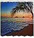 Ambesonne Hawaiian Shower Curtain, Pacific Sunrise at Lanikai Beach Hawaii Wavy Ocean Surface Colorful Sky Scene, Cloth Fabric Bathroom Decor Set with Hooks, 69
