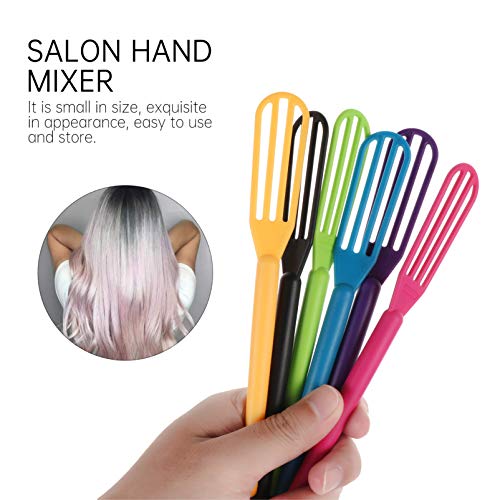 Minkissy 52950TD11B 6Pcs Hair Coloring Mixer Hair Tint Color Cream Colorful Spoon Whisk Applicator Hair Bleaching Highlight Tool thumb #8