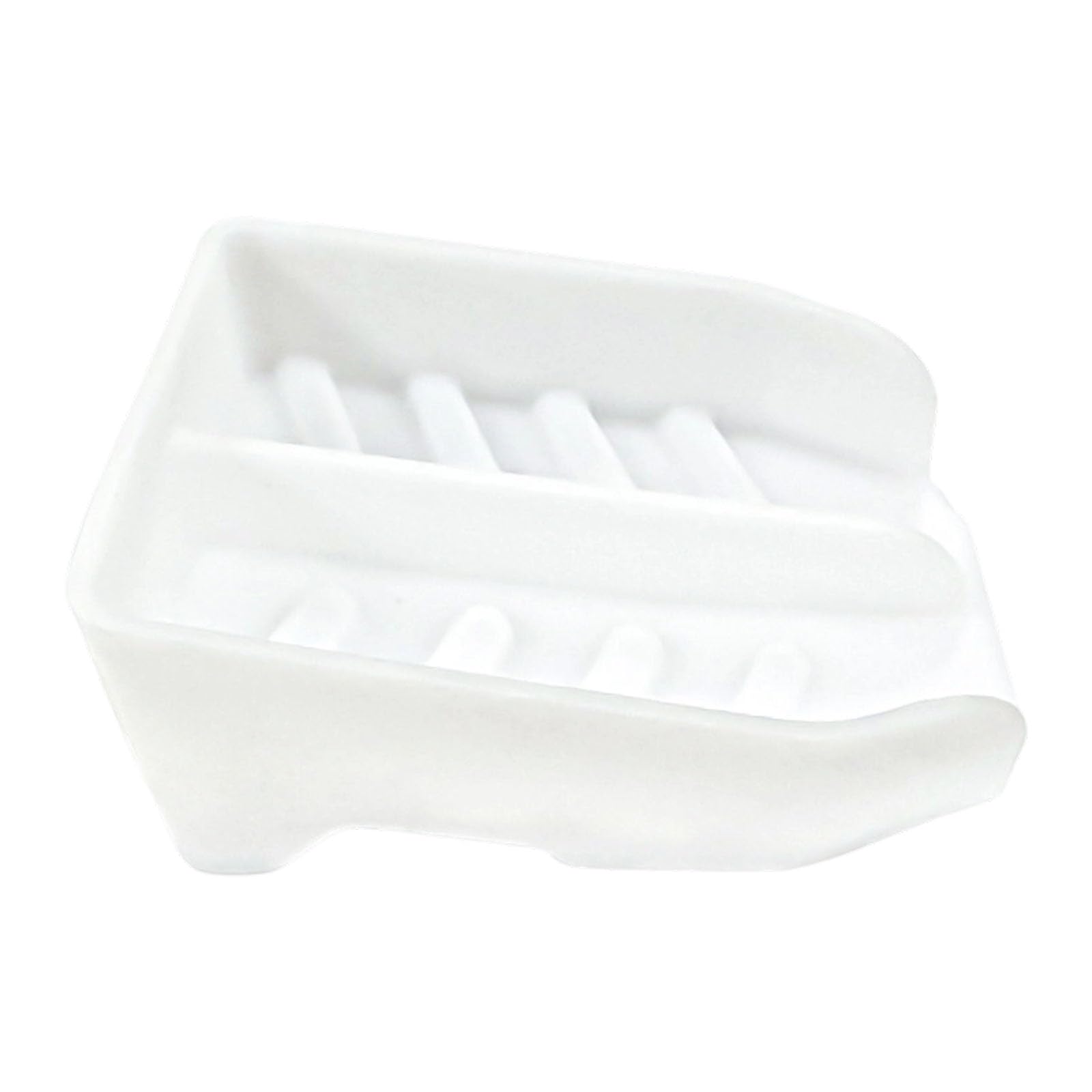 Elnwnnkc White Silicone Sponge Holder Replacement Raised Soap With Drain Spout Cleaning Tool Storage Rack Enduring Sponge Holder