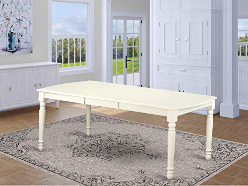 East West Furniture DOT-LWH-T Dover Table-Linen White Table Top Surface and Linen White