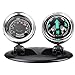 Riloer 2 In 1 Car Thermometer Compass, Navigation/Direction Guide Ball Black, Adjustable Vehicle Mount Dashboard Compass, With Adhesive For Marine Boat Car Truck