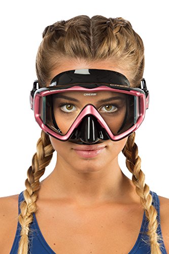 Cressi Perfect View Scuba Diving, Snorkeling Mask in Pure Comfortable Silicone - Available with Different Panoramic Lenses - Liberty Triside: Designed in Italy