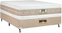 Cama Box + Colchão Castor Casal Silver Star Air Double Face Pocket 138x188x61cm