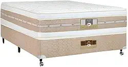 Cama Box + Colchão Castor Casal Silver Star Air Double Face Pocket 138x188x61cm