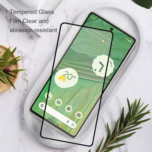 Image of Casodon Designed for Google Pixel 8 5G Tempered Glass Screen Protector Guard (Black) Full Screen Coverage with Easy Installation Kit