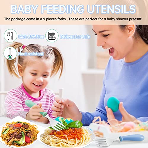 12Pcs Toddler Forks Toddler Utensils,Stainless Steel Baby Forks,Kids Silverware Children's Cutlery Set For Self Feeding,Bpa Free Kids Flatware Metal Forks For Boys Girls Safe Dining(Mixcolor 12 Forks) #TOP6