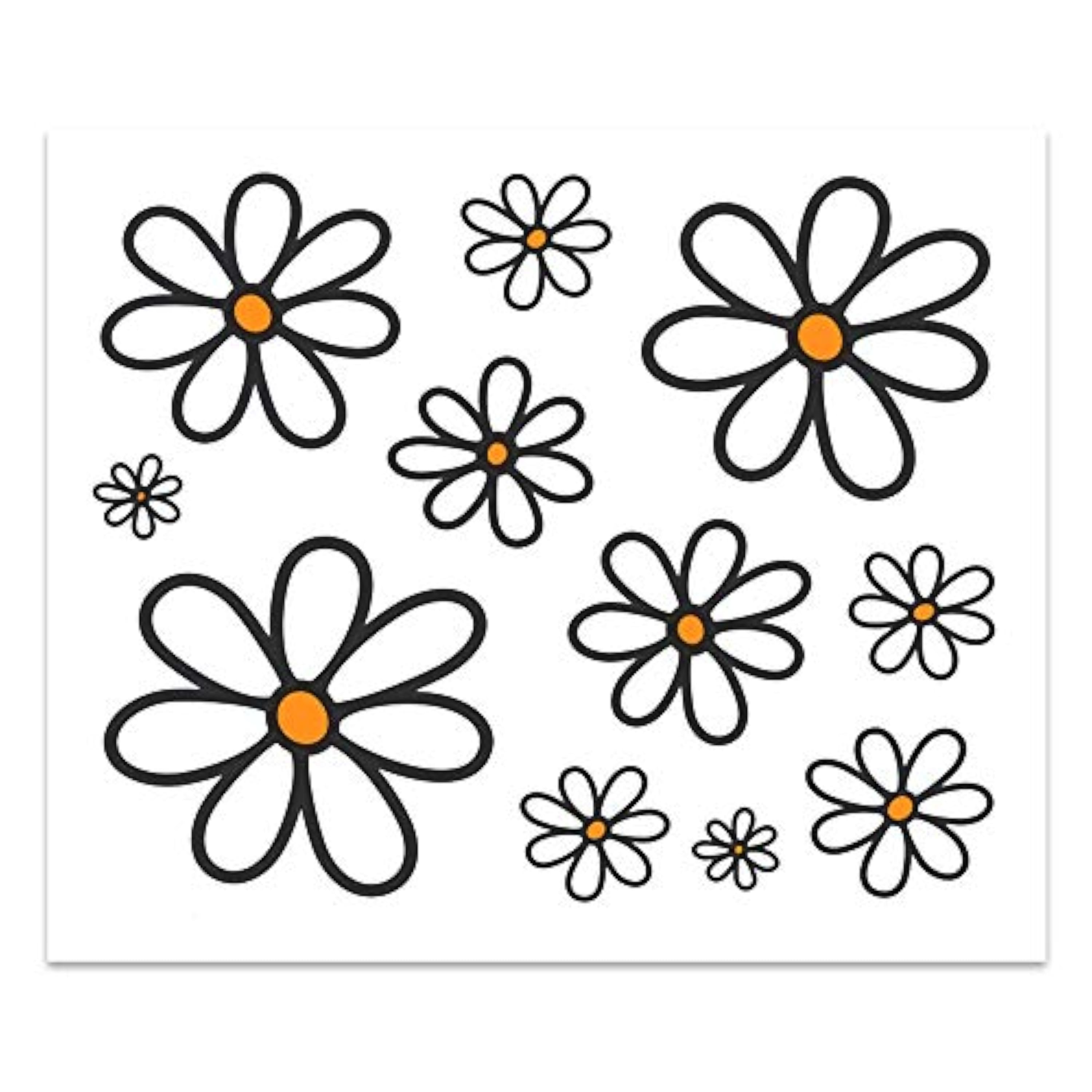 4R Quattroerre.it 6140 Adhesivos Stickers Margaritas, 10 x 12 cm