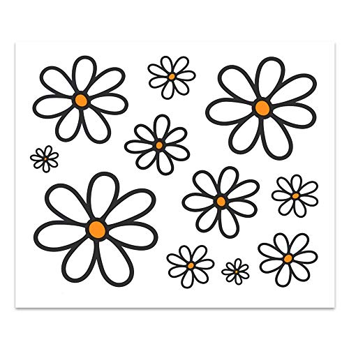 4R Quattroerre.it 6140 Adhesivos Stickers Margaritas, 10 x 12 cm