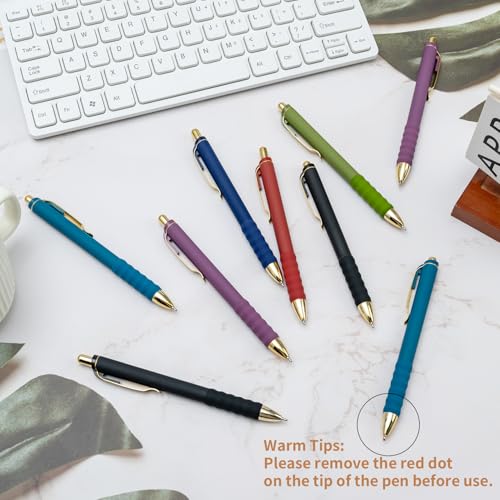 Image of Linbsunne Ballpoint Pens Black Medium Point 1mm Pen with Super Soft Grip Ball Point Pen for Men Women Retractable Pens (Vintage-18 pcs)
