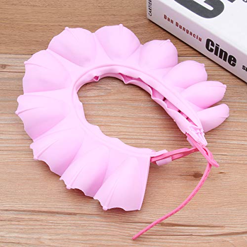 Pixnor – Viseira ajustável para banho de bebê com proteção para xampu, touca de banho para crianças,